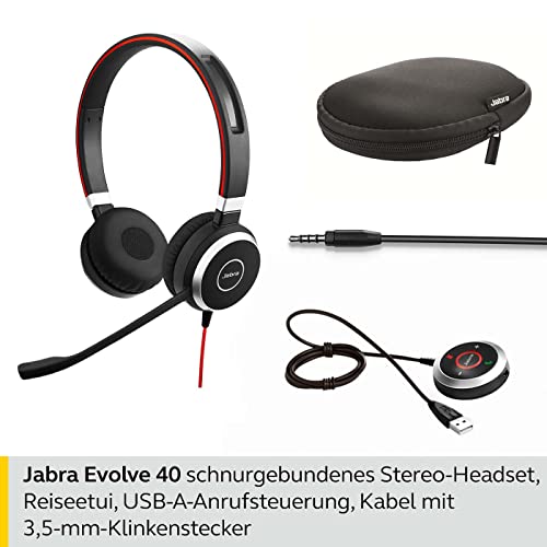 Jabra-Headset Jabra Evolve 40 MS Stereo Headset USB-Kabel