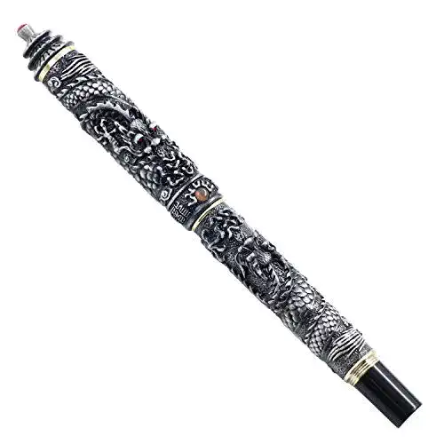 Jinhao-Füller Jinhao Dragon Füllfederhalter antikem Silber 18 KGP