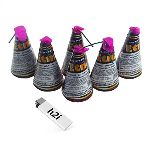 Jugendfeuerwerk h2i 6 Stück Etna, Happy, Panda Vulkane
