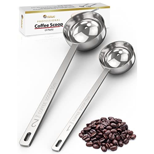 Die beste kaffeeloeffel orblue coffee scoop stainless steel pack of 2 Bestsleller kaufen