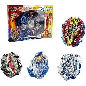 Kampfkreisel Funmo Burst, 4 Stück Speed Gyro Set mit 1 Launcher