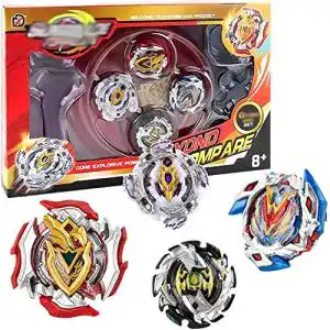Kampfkreisel Funmo Set, 4 Stück Gyro Burst Starter Set 4D Fusion