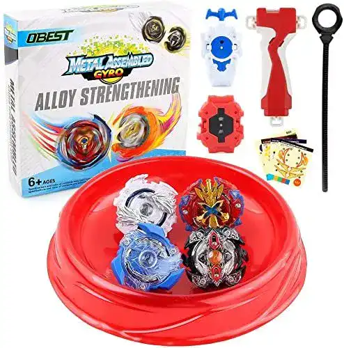 Kampfkreisel OBEST Set Battling Tops Metal Grip mit 4D Box