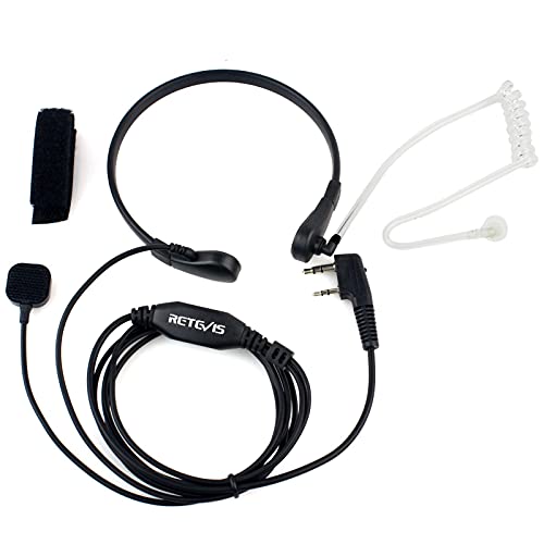 Kehlkopfmikrofon Retevis Funkgerät Headset 2-pin Kopfhörer