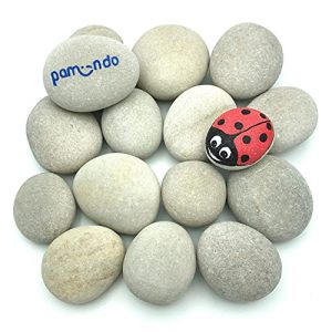 Kieselsteine pamindo Steine zum Bemalen & Dekorieren, groß rund