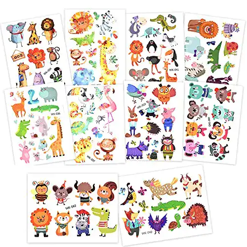 Kindertattoos Rcllb Tattoo Kinder, Tier Glitzer Tattoos Set