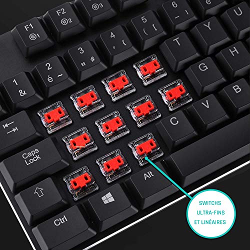 Klim-Tastatur KLIM Dash, Niedrigprofil mechanische AZERTY