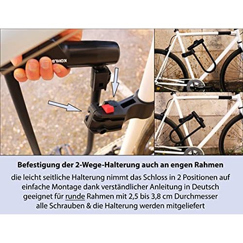 Kohlburg-Fahrradschloss KOHLBURG Sicherheits-Bügelschloss