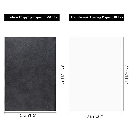 Kohlepapier ASTARON und Pauspapier, 150 Blatt schwarz