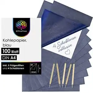 Kohlepapier OfficeTree 100 Blatt A4 Pauspapier Carbon Paper