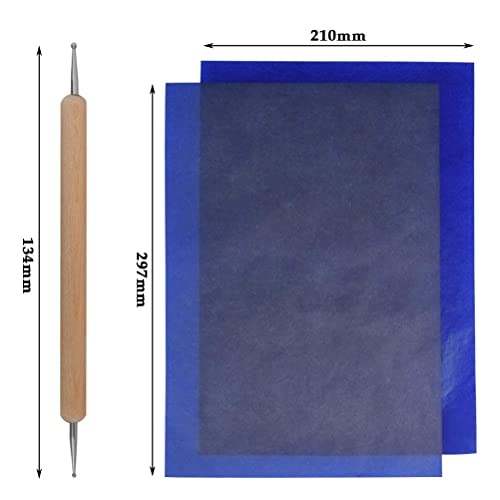 Kohlepapier YOTINO 100 Blatt Blue A4 Carbon Papier + Prägestift