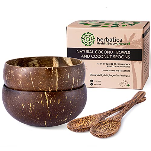 Die beste kokosnussschale herbatica kokosnuss schalen 2er set Bestsleller kaufen
