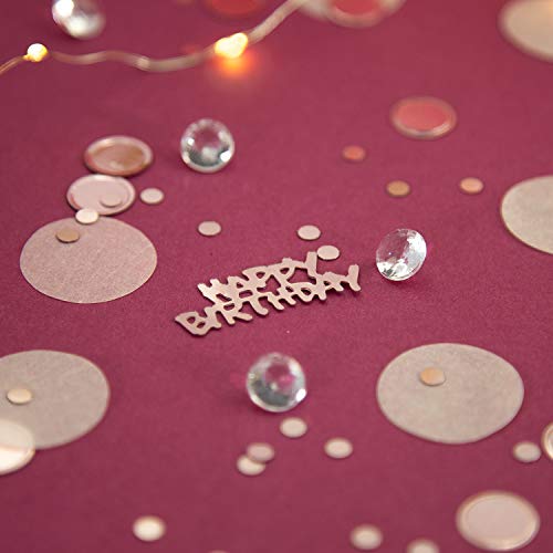 Konfetti Oblique-Unique ® Happy Birthday Roségold mit Punkten