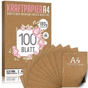 Kraftpapier ELES VIDA 100 Blatt A4 Set, 180 g, 21 x 29,7 cm
