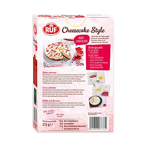 Kuchen-Backmischung RUF Ruby Chocolate Cheesecake