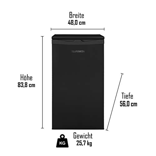 Kühlschrank schwarz TELEFUNKEN CF-32-151-B mit Gefrierfach