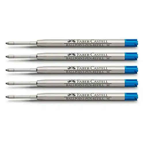 Kugelschreibermine Faber-Castell 148741, M, blau, 5er Packung