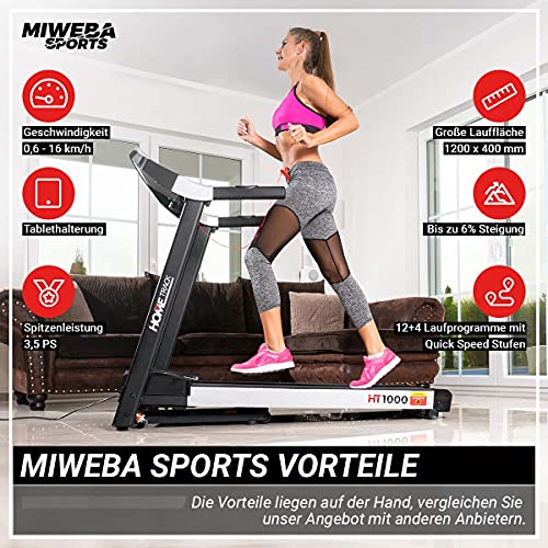 Laufband klappbar Miweba Sports elektrisches Laufband HT1000