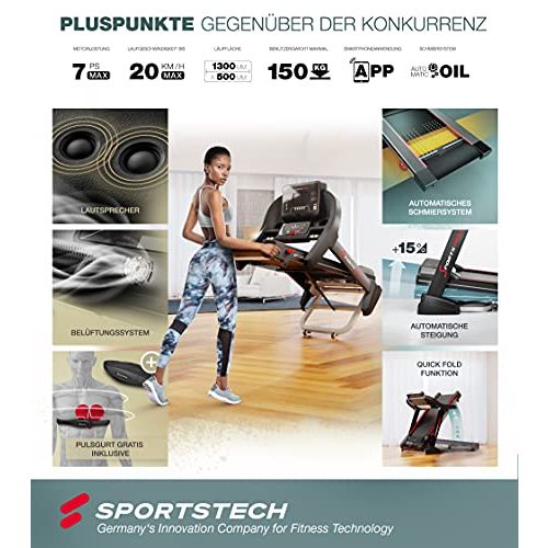 Laufband klappbar Sportstech F37 Profi Laufband