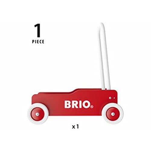 Lauflernwagen mit Bremse BRIO 31350 Lauflernwagen Rot-Gelb