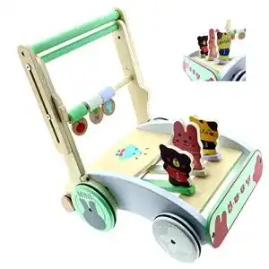 Lauflernwagen mit Bremse RB&G Lauflernwagen aus Holz