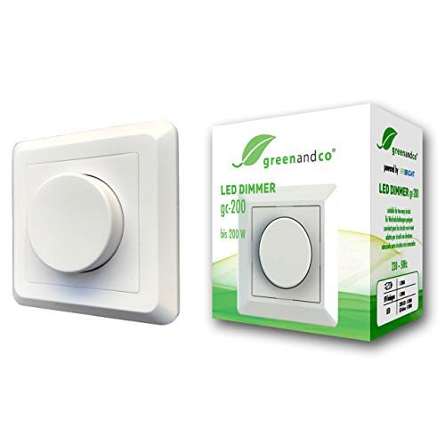 LED-Dimmer GreenAndCo ® gc-200 Unterputz, 1-200 Watt