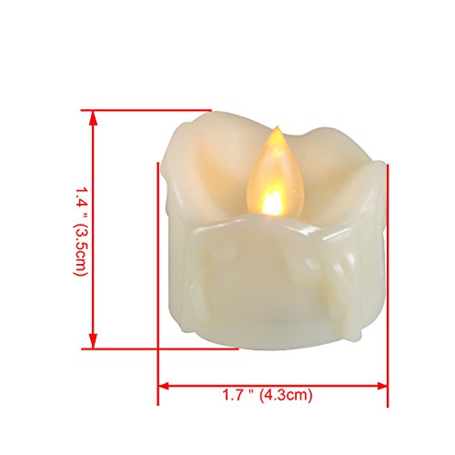 LED-Teelicht Erosway Flammenlose Kerzen, realistisch Flackernd