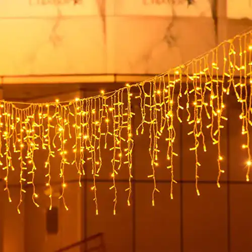 Lichterkette Eisregen (außen) ELEUTH 600 LED 15m, Warmweiß
