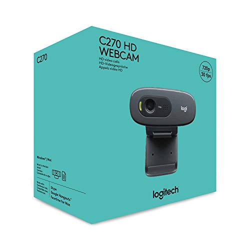 Logitech-Webcam Logitech C270 Webcam, HD 720p, 60° Sichtfeld