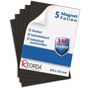 Magnetfolie Reorda ® selbstklebend mit starkem 3M-Kleber