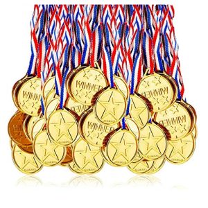 Medaille Fontee Gold für Kinder, 24 Stück Gold Kinder Sieger