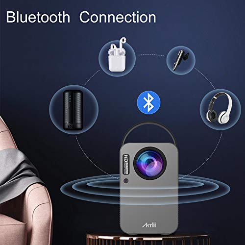Mini-LED-Beamer Artlii WiFi Beamer Android 9.0 Play Bluetooth
