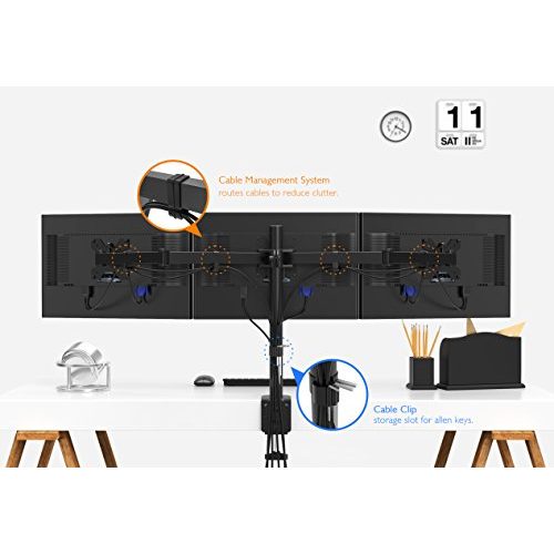 Monitorhalterung (3 Monitore) BONTEC 13-24 Zoll LED und LCD