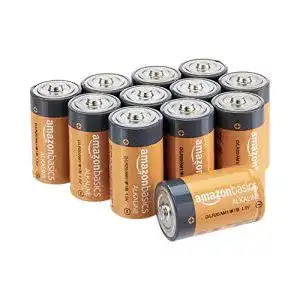 Mono-Batterie Amazon Basics Everyday Alkalibatterien, 12 Stück