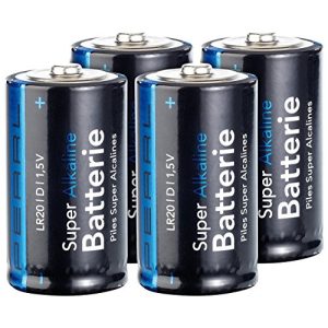 Mono-Batterie PEARL Batterien LR20: Sparpack Alkaline 4er-Pack