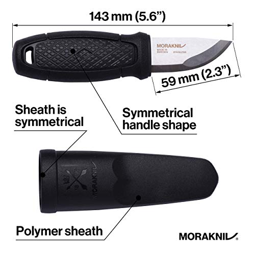 Mora-Messer Morakniv mit Schwarzem Kunststoffgriff Eldris