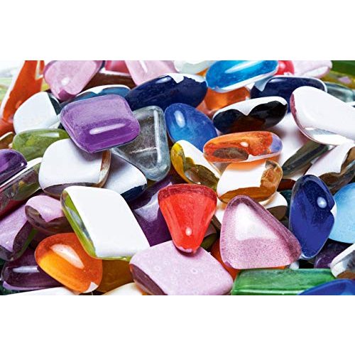 Mosaiksteine Rayher Soft Glas Mosaik Mix, polygonal, bunt, 500g