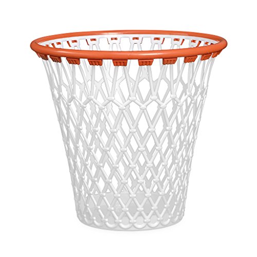 Papierkorb balvi, Basket, Look eines Basketballkorbs, weiß