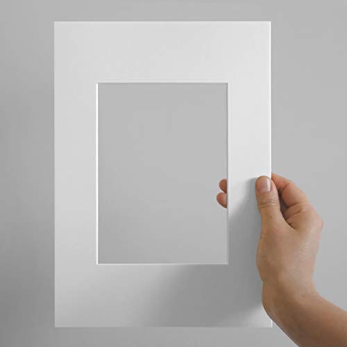 Passepartout PHOTOLINI 10x Weiß 10×10 cm (7×7 cm) Reinweiß