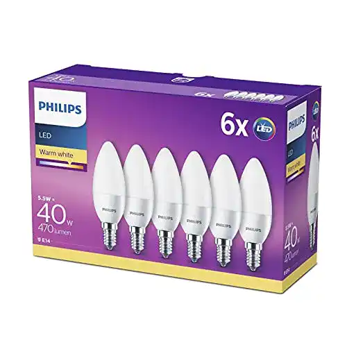Philips-LED-Lampe Philips LED Lampe 5,5 W ersetzt 40 W, 6er Pack