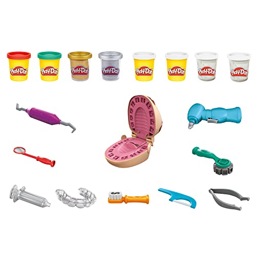 Play-Doh Play-Doh Zahnarzt Dr. Wackelzahn, 10 Knetwerkzeuge