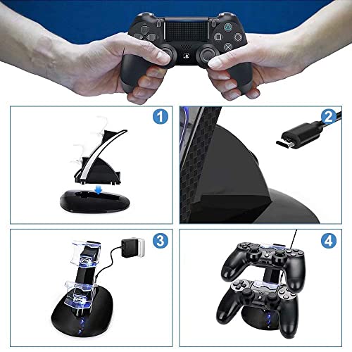 PS4-Controller-Ladestation AMANKA mit USB Kabel