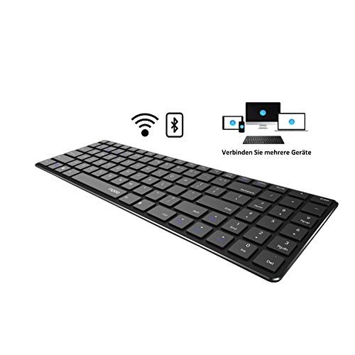 Rapoo-Tastatur Rapoo E9100M kabellos ultraflach Multi-Mode