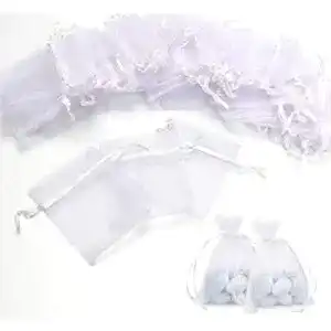 Säckchen ABSOFINE 100x Organza Organzabeutel 7 X 9cm