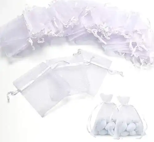 Säckchen ABSOFINE 100x Organza Organzabeutel 7 X 9cm