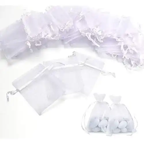 Säckchen ABSOFINE 100x Organza Organzabeutel 7 X 9cm