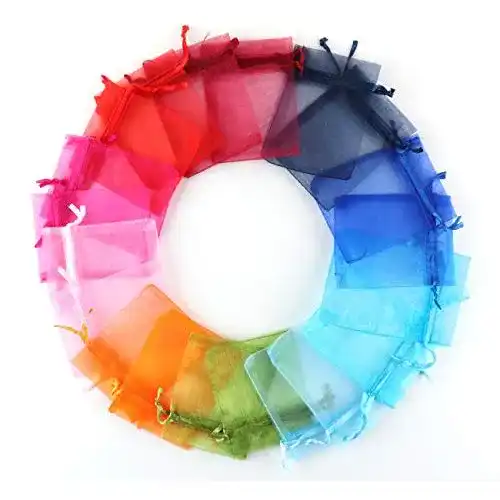 Säckchen ABSOFINE Organza 100x Organzabeutel 10farbig