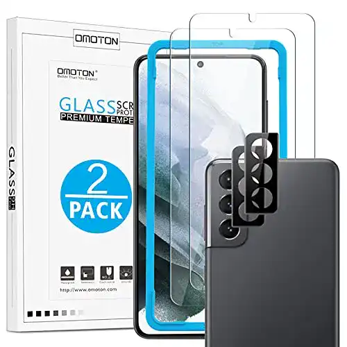 Samsung-Galaxy-S21-Panzerglas OMOTON 2+2 Stück Schutzfolie