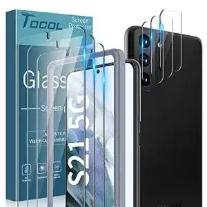 Samsung-Galaxy-S21-Panzerglas TOCOL 3+3 Stück Schutzfolie