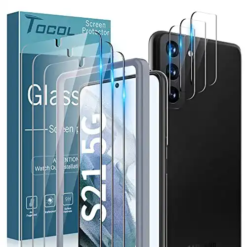Samsung-Galaxy-S21-Panzerglas TOCOL 3+3 Stück Schutzfolie
